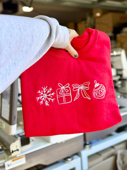 CHRISTMAS ICONS | Embroidered Sweatshirt