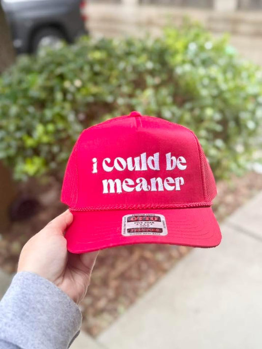 I Could be Meaner   | Embroidered Hat