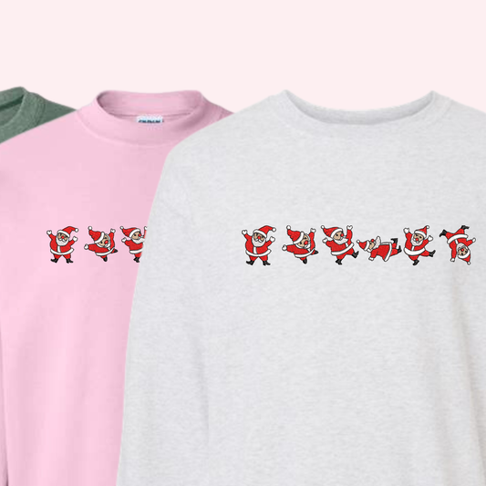 Cartwheel Santa Embroidered Sweatshirt