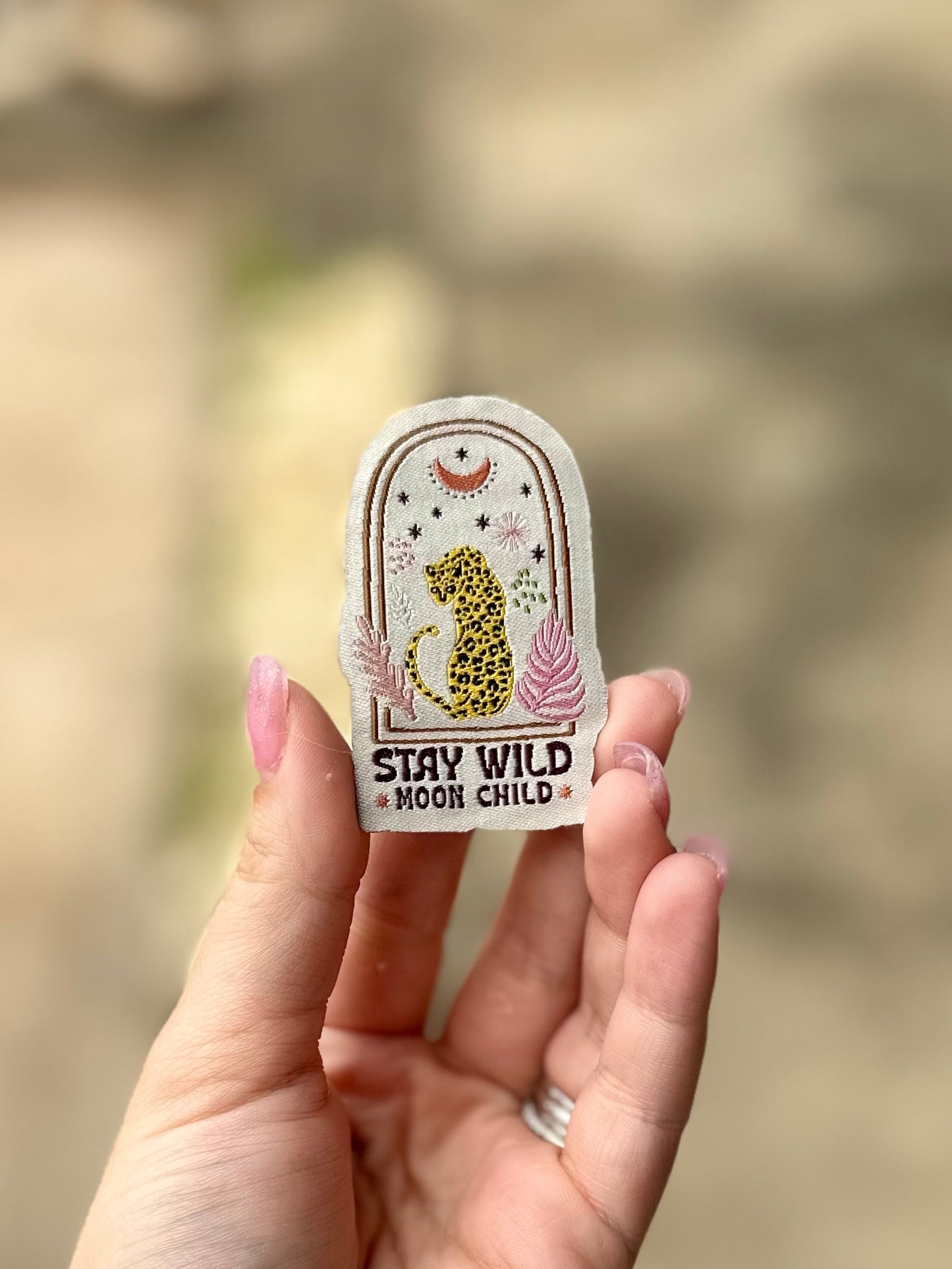 Stay Wild Moon Child Woven Patch