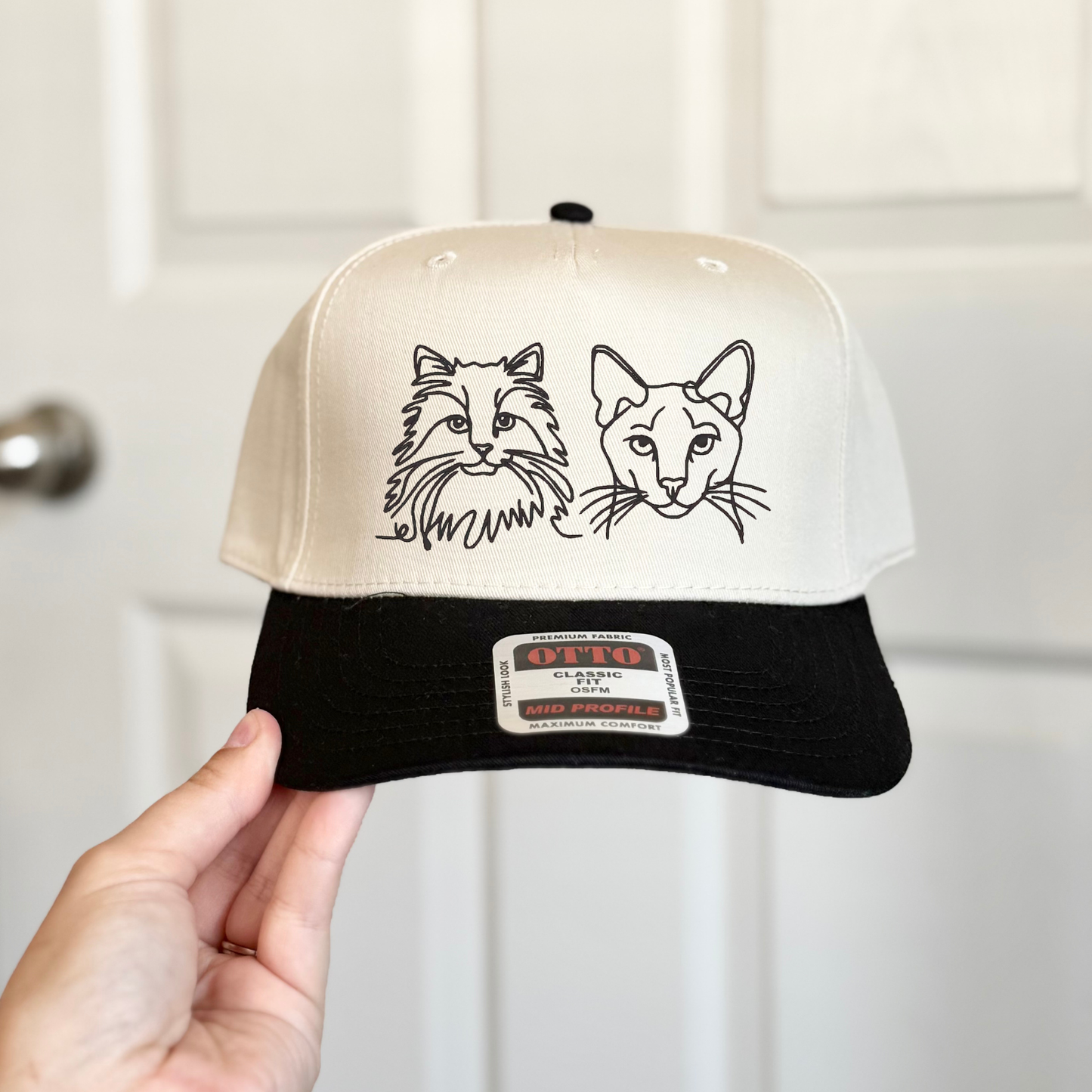 Custom Cat Embroidered Hat