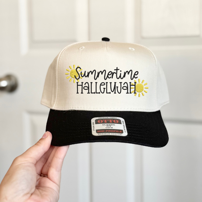 Summertime Hallelujah Embroidered Hat