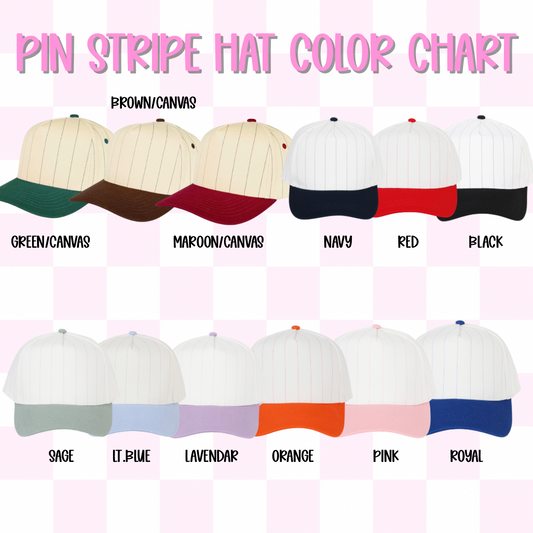 Custom Pin Stripe Embroidered Hat
