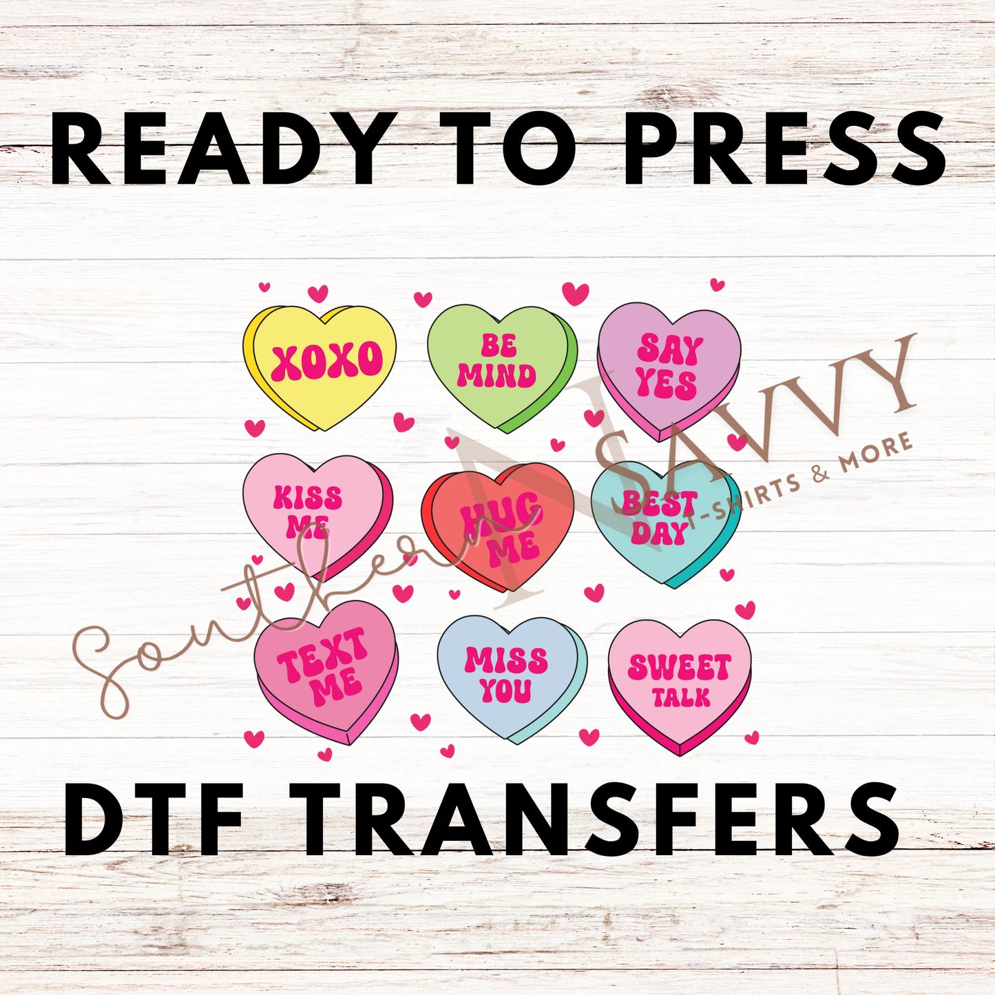 Conversation Hearts UV DTF & DTF