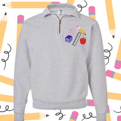 TEACHER ICONS | Embroider Quarter ZIP
