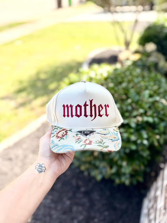 Mother | Antique Floral Bill Embroidered Hat