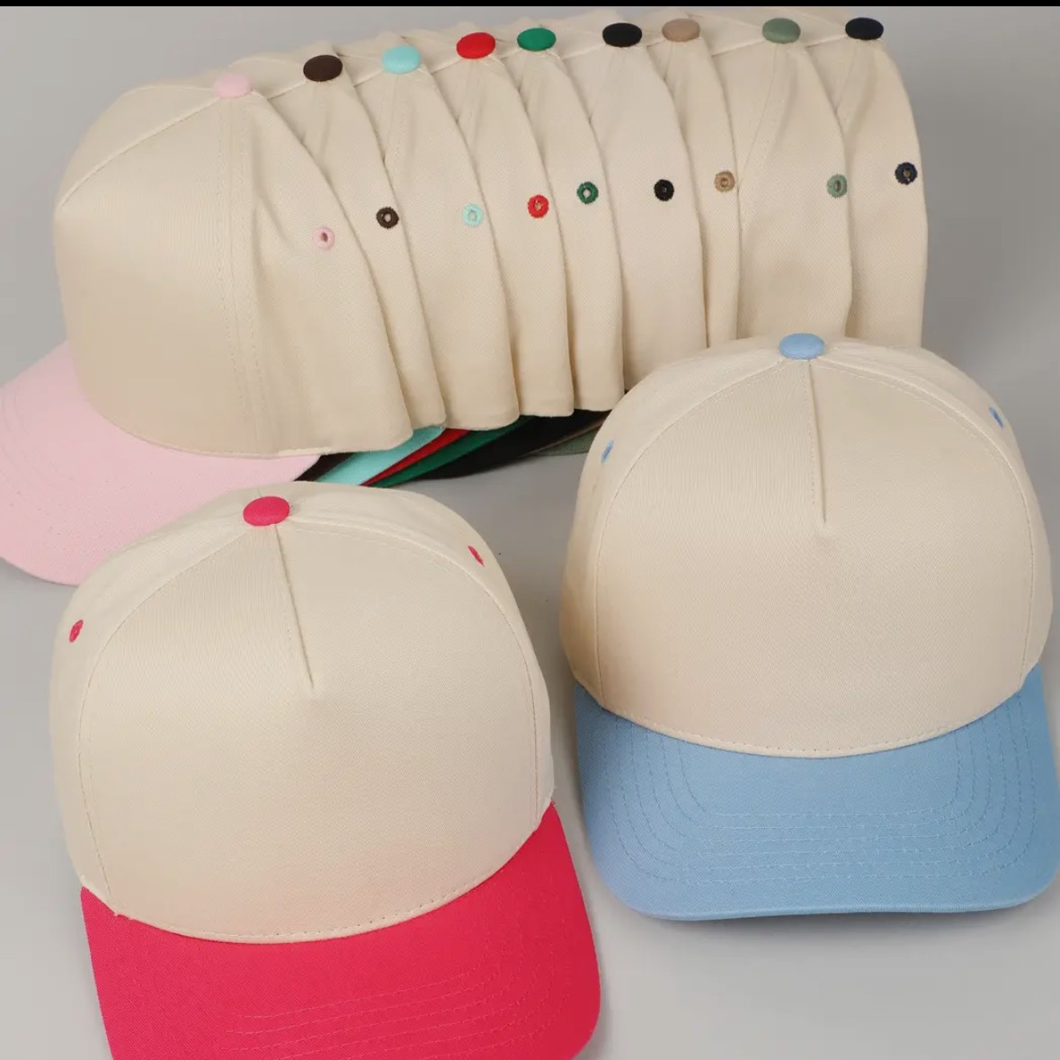 PREORDER - Two Toned Canvas Hat - Ships End of April
