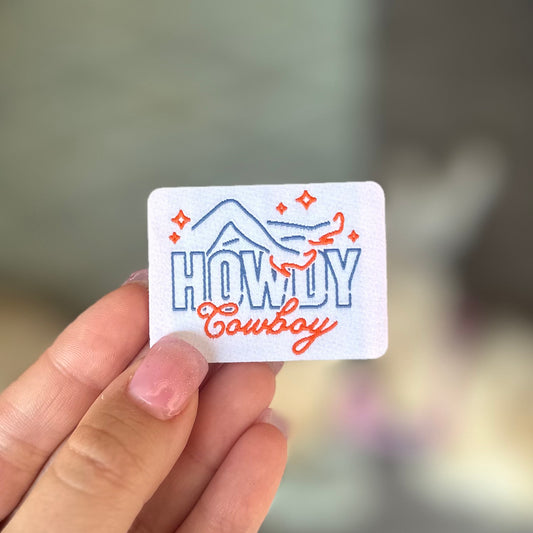 Howdy Cowboy Woven Patch