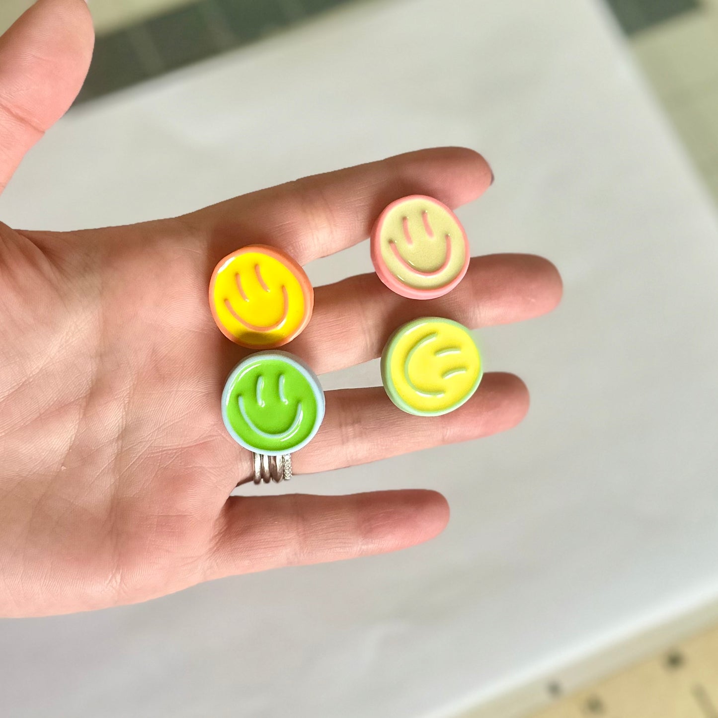 Smiley Face Enamel Pins