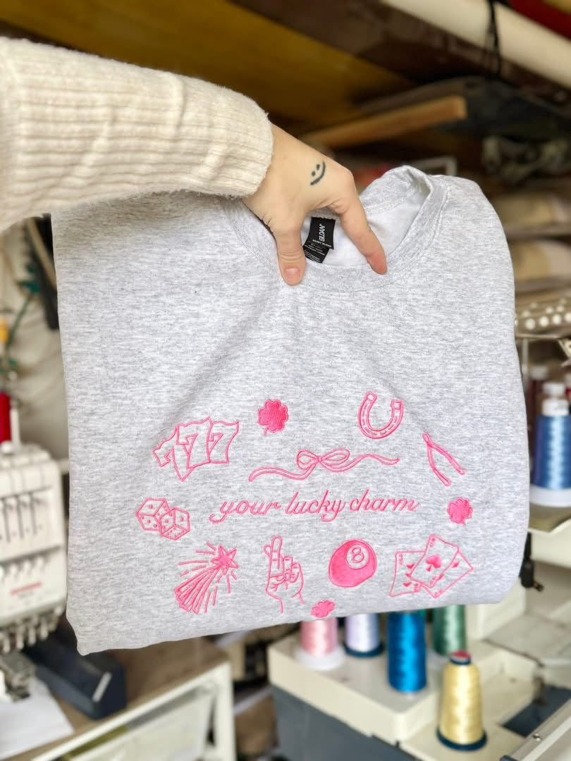 LUCKY CHARM   | Embroidered Sweatshirt