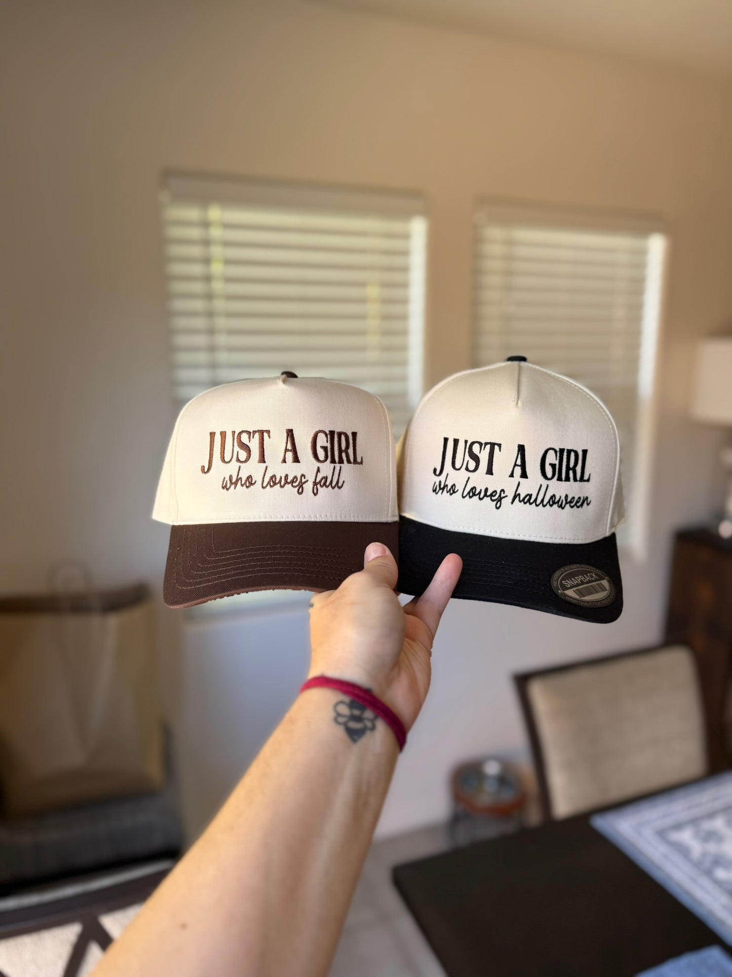 Just a girl Halloween Embroidered Hat