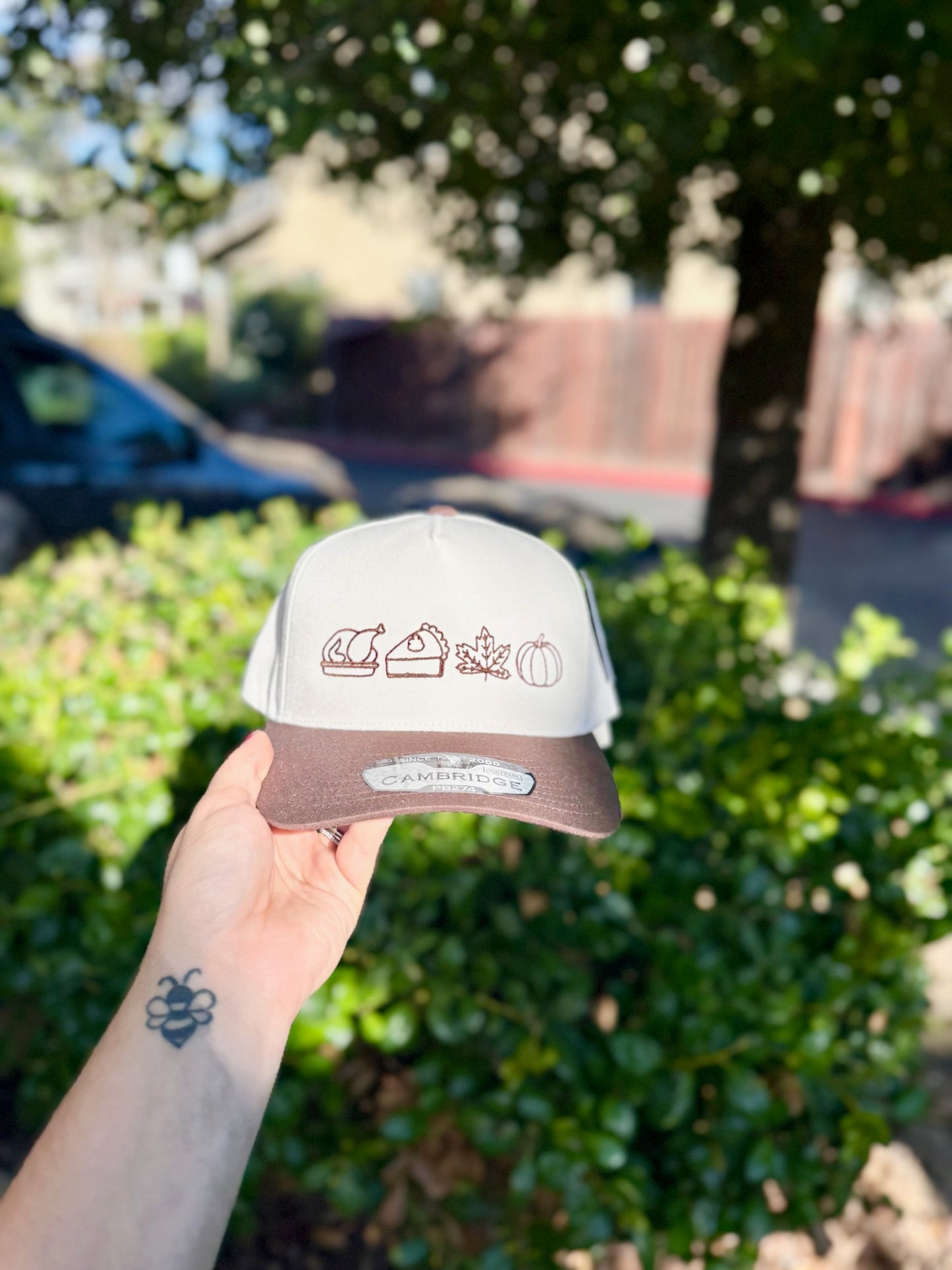 Thanksgiving Icons Embroidered Hat