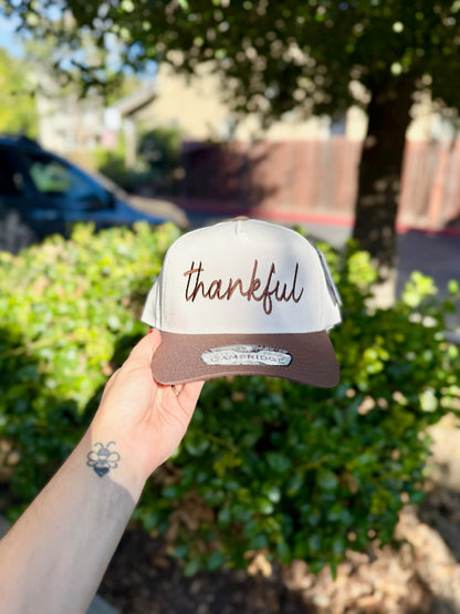 Thankful Embroidered Hat