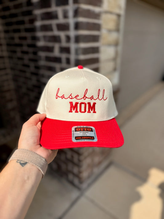 Baseball Mom Embroidered Hat