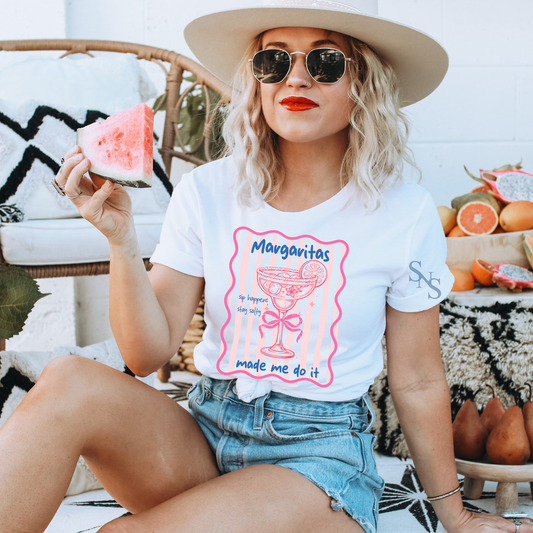 Margaritas made me do it | T-shirt or Sweatshirt DTF Printed