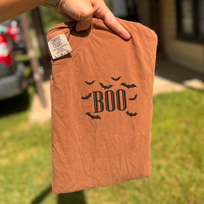 BOO WITH BATS | POCKET MONOGRAM EMBRODIERY APPAREL