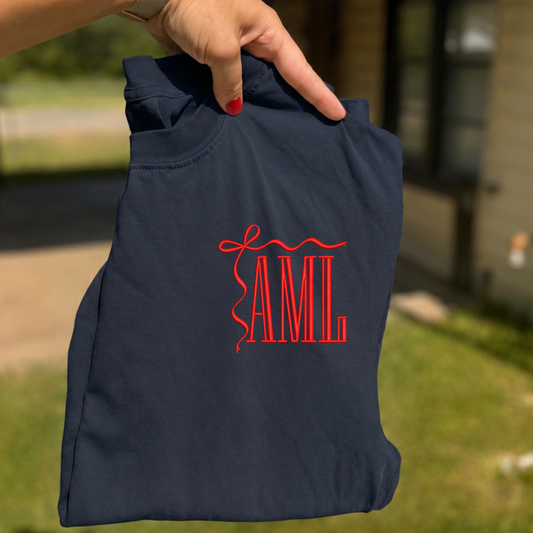 SIDE BOW POCKET MONOGRAM