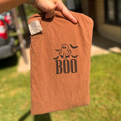 BOO WITH GHOST| POCKET MONOGRAM EMBRODIERY APPAREL