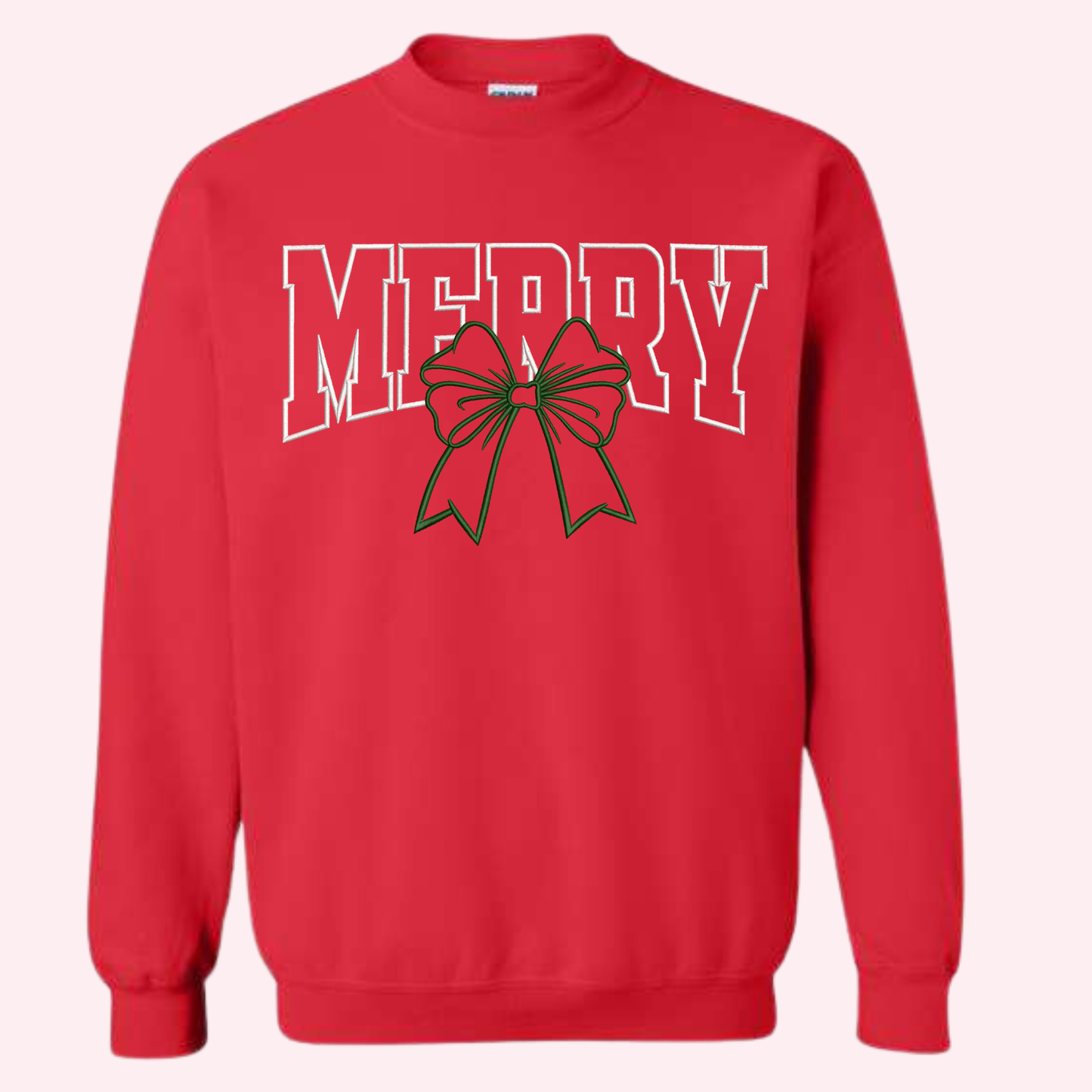Merry Bow | Embroidered Sweatshirt