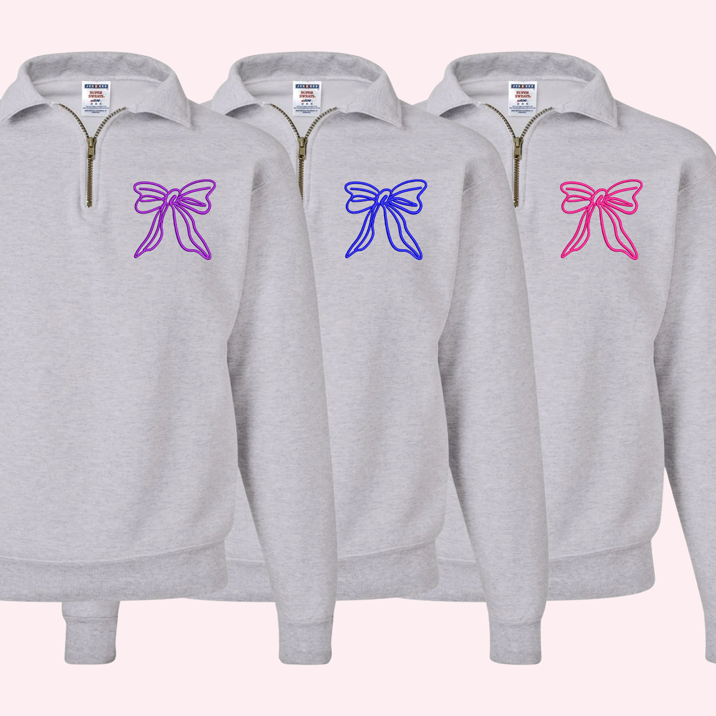 Pocket Bow | Embroider Quarter ZIP
