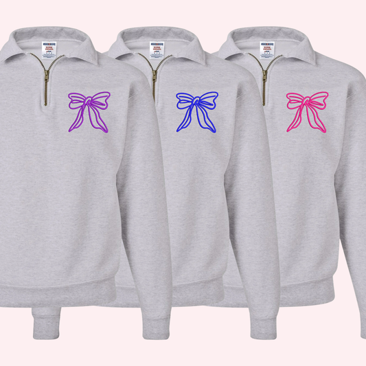 Pocket Bow | Embroider Quarter ZIP