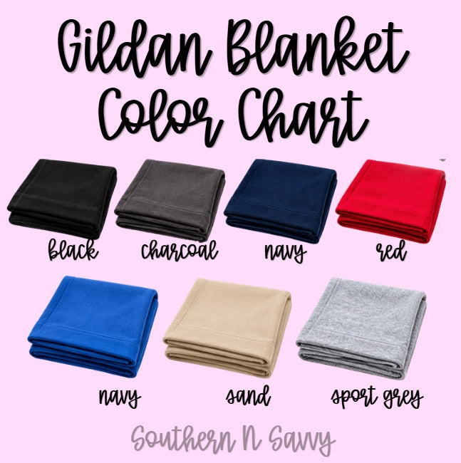 Custom Gildan Blanket 50*60 | Embroidered
