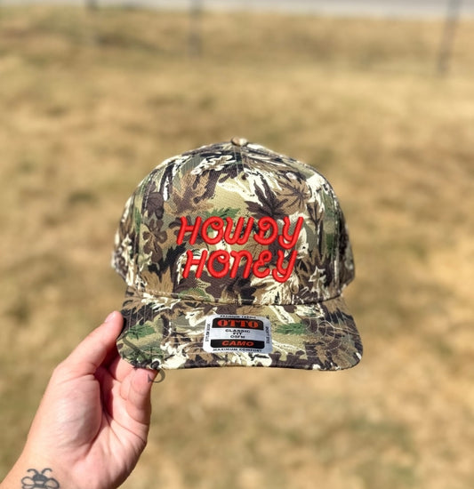 HOWDY HONEY CAMO |  Embroidered Hat