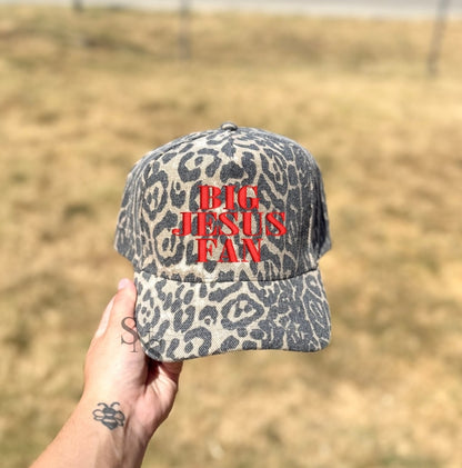 BIG JESUS FAN LEOPARD | Embroidered Hat
