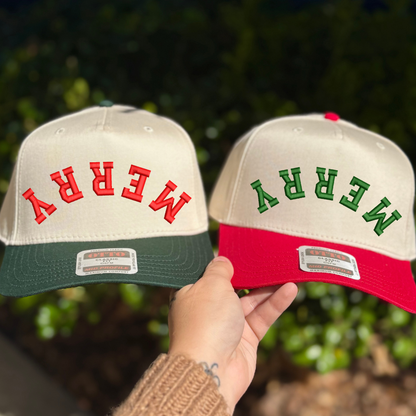 UPSIDE DOWN MERRY Embroidered Hat