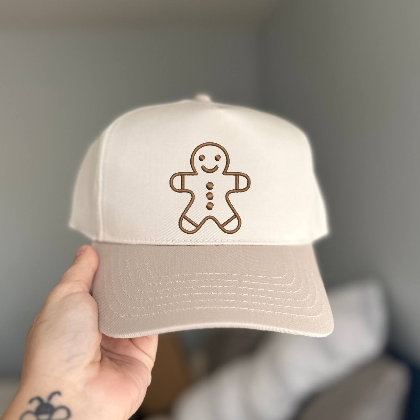 Christmas Gingerbread Embroidered Hat